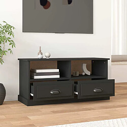 Avis Maison Chic Meuble TV scandinave - Banc TV pour salon noir 93x35,5x45 cm bois d'ingénierie -MN33325