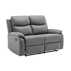 Avis Mes Ensemble 2 canapés + fauteuil relax manuel en PU gris clair - ZOLARA