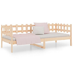 Maison Chic Lit de jour, Lit de repos pour Salon Chambre,Canapé-lit,Lit d'invité 90x200 cm Bois de pin massif -MN10259 pas cher