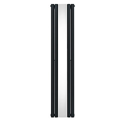 Monstershop Radiateur à Colonne Ovale avec Miroir - 1800mm x 380mm – Gris Anthracite