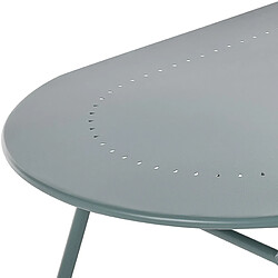 Beliani Table de jardin 160 x 90 cm Acier Bleu clair CALVI pas cher