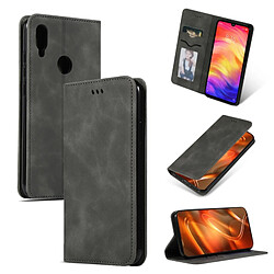 Wewoo Housse Coque Étui en cuir avec rabat horizontal magnétique Business Skin Feel rétro pour Redmi Note7 et Redmi Note7 Pro gris foncé