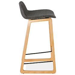 Avis Alterego Tabouret snack mi-hauteur scandinave 'BALTIK MINI' en tissu gris