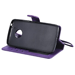 Acheter Wewoo Housse Coque Pour Motorola Moto G5 Étui de protection à rabat horizontal de couleur unie avec support et fentes cartes et portefeuille et cadre photo et lanière violet