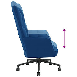 Maison Chic Chaise de relaxation | Fauteuil relax Bleu Velours -GKD27535 pas cher