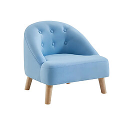 Avis Vente-Unique Fauteuil pour enfant en tissu 100% coton MAGGIE - Bleu pastel