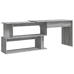 vidaXL Bureau d'angle Sonoma gris 200x50x76 cm Bois d'ingénierie