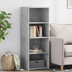 vidaXL Buffet haut gris béton 45x41x124 cm bois d'ingénierie