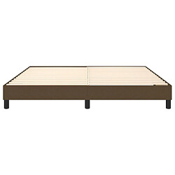 Acheter vidaXL Cadre de lit sans matelas marron foncé 180x200 cm tissu