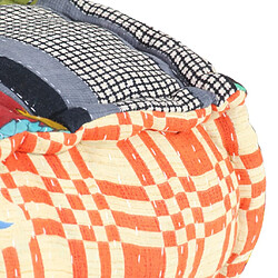 Avis vidaXL Pouf modulaire Patchwork Tissu