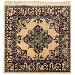 Vidal Tapis de laine 109x100 brun Nain 