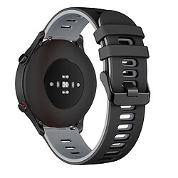 Bracelet en silicone 22mm noir/gris pour votre Xiaomi Mi Watch Color Sports