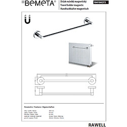 Acheter Bemeta - Maison De La Tendance Porte-serviettes aimanté RAWELL pour radiateur 43x5,4x6,3 cm