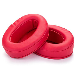 Wewoo Coussinets Mousse Etui de protection en cuir ovale biseauté pour 1 paire Brainwavz HM5 / Philip SHP9500 rouge