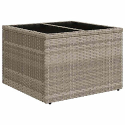 Acheter vidaXL Salon de jardin avec coussins 7 pcs gris clair résine tressée