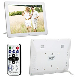 Wewoo Cadre photo numérique blanc 12,0 pouces LED affichage multimédia avec support / musique et lecteur de film / fonction de contrôle à distance, prise USB / SD / TF / MMC / MS entrée de la carte, haut-parleur stéréo intégré