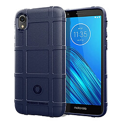 Wewoo Coque Souple Housse TPU antichoc à couverture totale pour Motorola E6 bleue