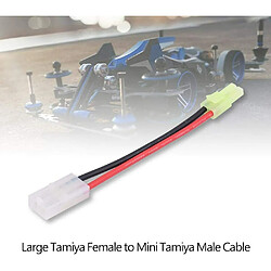 Avis 1 Pièce Câble 16AWG Cm 13 Plug Convertisseur Adaptateur Tamiya Large Femelle vers Mini Tamiya