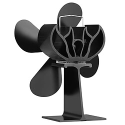 Avis Wewoo XL BLFS-001 Ventilateur de poêle de cheminée ultra silencieux à 4 lames en aluminium (noir)