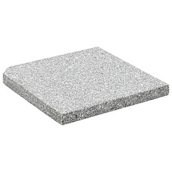 Avis vidaXL Plaques de poids de parasol 4 pcs Granit Gris Carré 100 kg