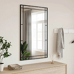 Maison Chic Miroir mural | Miroir Décoration pour Maison Salle de Bain noir 60x100 cm rectangulaire fer -GKD81342