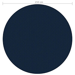 Acheter vidaXL Film solaire de piscine flottant PE 250 cm Noir et bleu