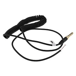 vhbw Câble audio AUX compatible avec Beyerdynamic DT 990, DT 990 Pro casque - Avec prise jack 3,5 mm, vers 6,3 mm, 100 - 300 cm, noir