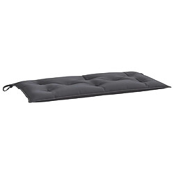 vidaXL Coussin de banc de jardin anthracite 110x50x7 cm tissu oxford