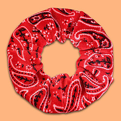 5 Pcs VELOURS CHEVEUX SCRUNCHIES ÉLASTIQUES SCRUNCHY BANDES DE CHEVEUX TIE ROPES Rouge