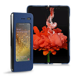 Coque cuir Samsung Galaxy Fold - Seconde peau - Bleu frisson ( Pantone #29588c ) - NOREVE