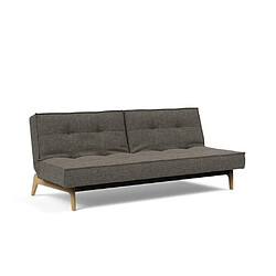 Inside 75 INNOVATION LIVING Canapé convertible SPLITBACK EIK 115*200 cm tissu Flashtex Dark Grey