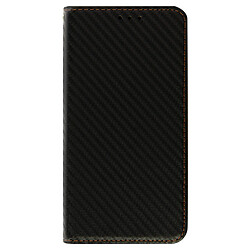 Avizar Housse pour Samsung Galaxy S23 Porte-cartes Support Vidéo Effet Carbone Noir