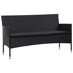 Avis Maison Chic Salon de jardin 5 pcs + coussins - Mobilier/Meubles de jardin - Table et chaises d'extérieur Résine tressée Noir -MN16243