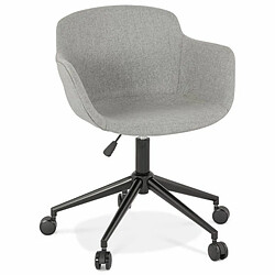 Paris Prix Chaise de Bureau Design Alma 80cm Gris