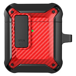 Coque en TPU anti-chocs, noir/rouge pour AirPods 1/2