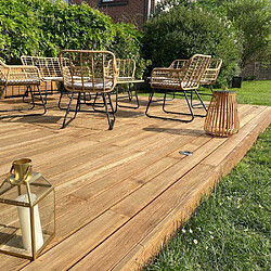 Acheter Jardindeco Lame de terrasse striée en pin sylvestre 300 x 12 cm Premium (Lot de 50) 18 m2.