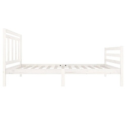 Acheter vidaXL Cadre de lit sans matelas blanc bois massif 100x200 cm