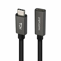 Avis Câble Rallonge à USB-C NANOCABLE 10.01.4400 Noir 50 cm