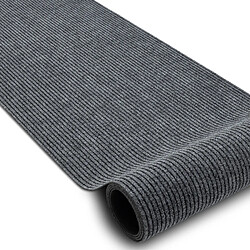 RUGSX Paillasson antidérapant pour les mètres courants GIN 2126 Liverpool extérieur, intérieur, sur caoutchouc - gris 120 cm 120x320 cm