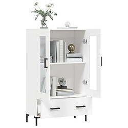 Avis vidaXL Buffet haut blanc 69,5x31x115 cm bois d'ingénierie