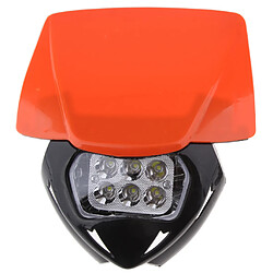 phare universel led phare pour enduro dirt bike orange