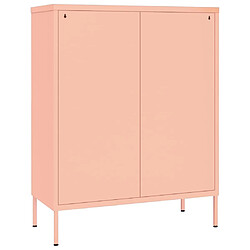 Acheter vidaXL Armoire à tiroirs Rose 80x35x101,5 cm Acier