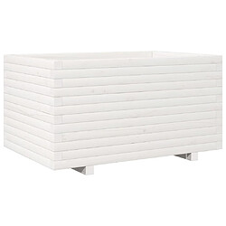 vidaXL Jardinière blanc 90x60x49,5 cm bois de pin massif