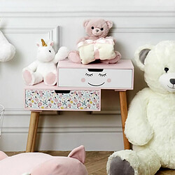 Paris Prix Peluche & Plaid Enfant Ours 70x70cm Rose