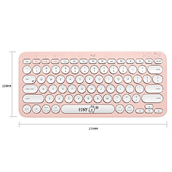 Universal Logitech Multi-Devices Bluetooth Clavier Ultra Mini Silent Wireless Gaming Clavier Multicolor pour IOS | Clavier (Rose)