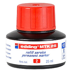 Recharge pour marqueur permanent Edding E21 25 ml - Rouge