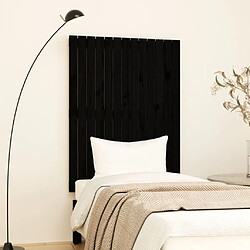 Maison Chic Tête de lit scandinave pour lit adulte,Meuble de chambre murale Noir 82,5x3x110 cm Bois massif de pin -MN51273