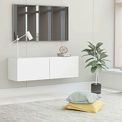 Maison Chic Meuble TV scandinave - Banc TV pour salon Blanc 100x30x30 cm Aggloméré -MN50174