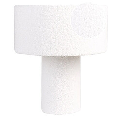 Beliani Lampe à poser bouclé blanche LALANA