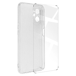 Avizar Coque Realme 9i Silicone Souple Film Verre Trempé 9H transparent